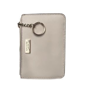 Kate Spade light cream and black small coin/card holder with keychain
